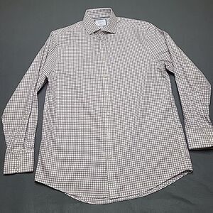 Charles Tyrwhitt Mens Shirt Large Classic Fit Multicolor Plaid Work Office